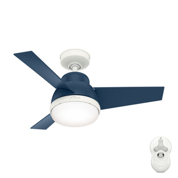 36 inch Valda with LED Light Ceiling Fans Hunter Indigo Blue - Indigo Blue 