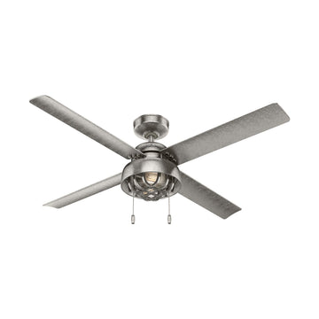 52 inch Spring Mill Outdoor with LED Light Ceiling Fans Hunter Painted Galvanized - Painted Galvanized 