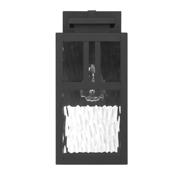 Aspenbrook Outdoor WeatherMax 1 Light Medium 14 Inch Wall Light Lighting Hunter Matte Black - Water 