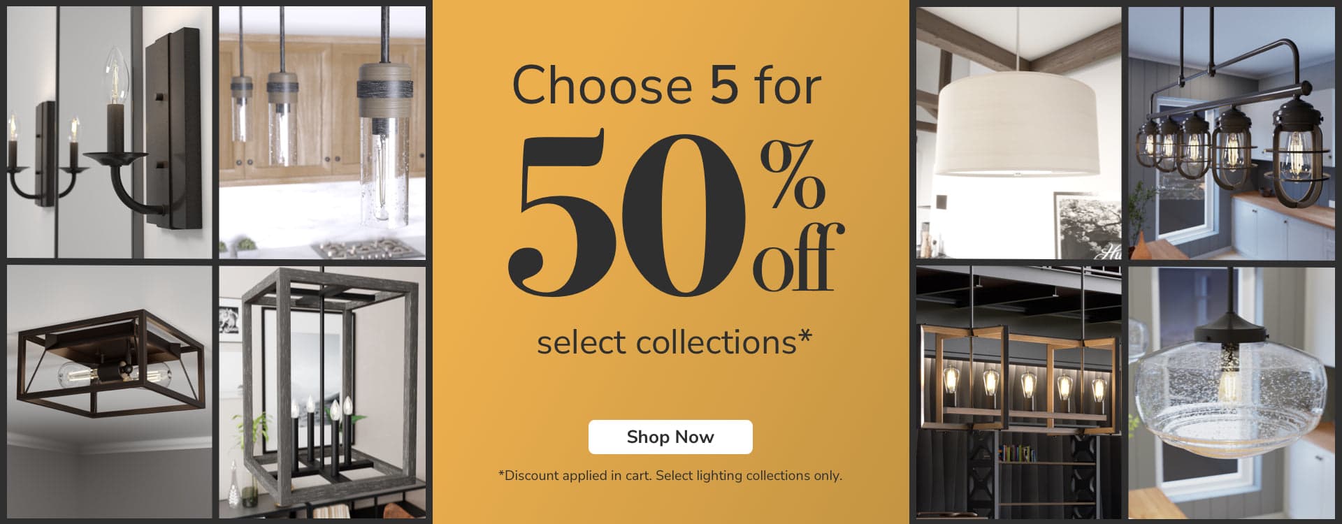 Choose 5 for 50% off select collections. Shop Now.
