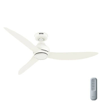 Mazzini ENERGY STAR Outdoor No Light 52in Ceiling Fans Hunter Matte White - Matte White 