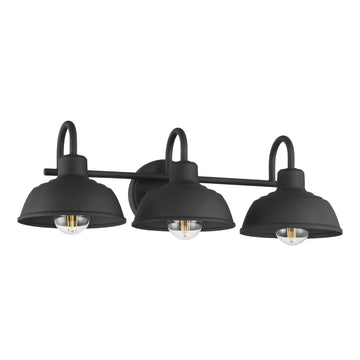 Mill Valley 3 Light Medium 23 Inch Vanity Lighting Hunter Matte Black 