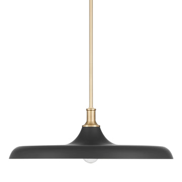 Moriso 1 Light Large 22 Inch Pendant Lighting Hunter Matte Black - Modern Brass 