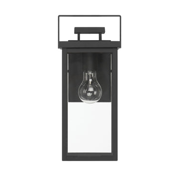 Timbergrove Outdoor 1 Light Medium 14 Inch Wall Light Lighting Hunter Matte Black - Clear 