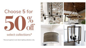 Choose 5 for 50% off select collections. Shop Now.